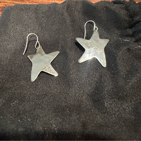 RLM Studio Andy Warhol Sterling Silver Abstract Star Dangle Earrings Quote 5.9g - Picture 4 of 8